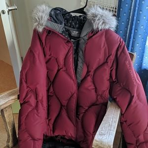 Burgandy Puffer Coat